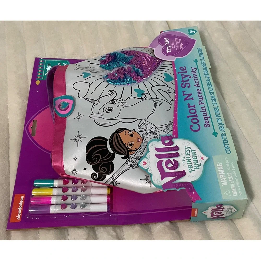 Nickelodeon Nella the Princess Knight Color N Style‎ Sequin Purse Activity 94855